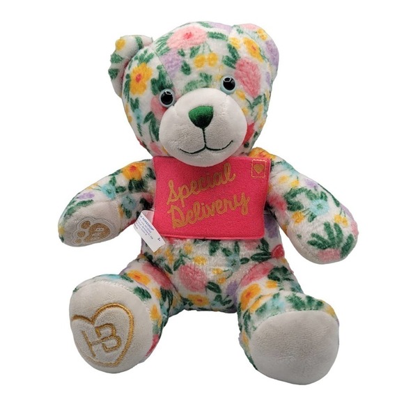 Build A Bear Oh So Lovely Floral Bear Blue Eyes - Picture 1 of 14